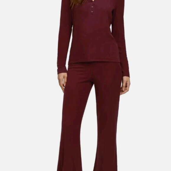 Banana Republic Women's 2-piece Rib Lounge Set Red Size XXL - Picture 2 of 8